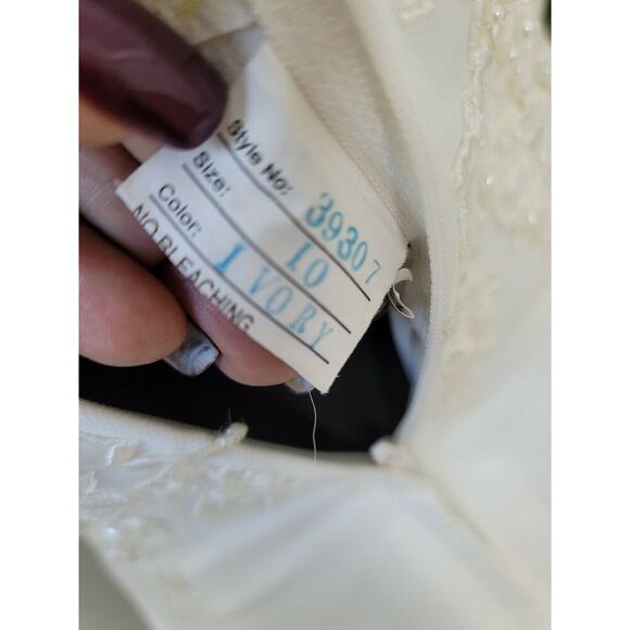 Lenovia Women White Polyester Halter Neck Sleeveless Wedding Maxi Dress Size 10 - Picture 7 of 12